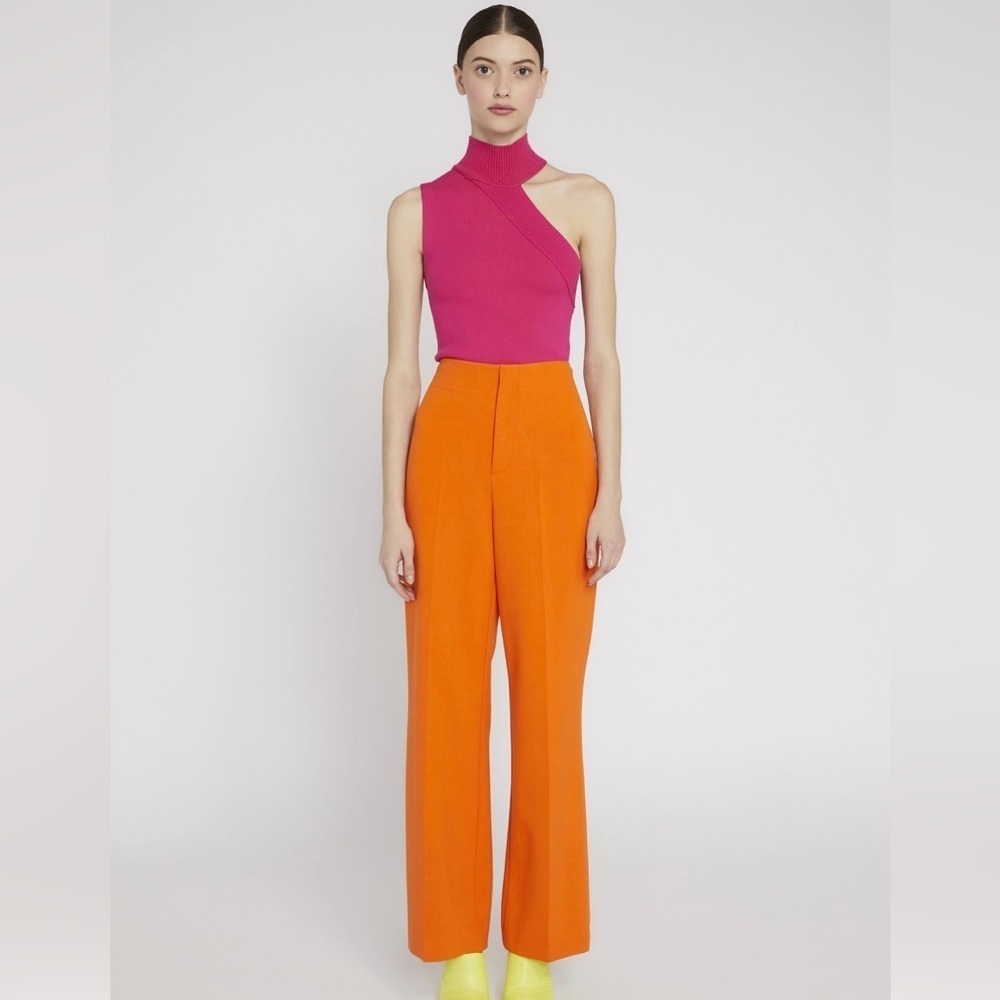 Alice + Olivia Wild Pink “Kiki Cut-Out Tank” Top Medium Excellent Condition! - Picture 2 of 11